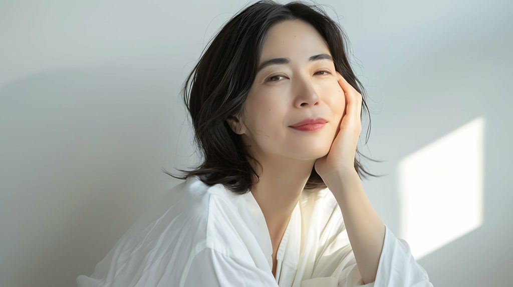 AGE Gracefully: Natural-Looking Dermal Fillers for Mature Skin Photo: A middle aged woman with perfect skin from getting natural-looking dermal fillers
